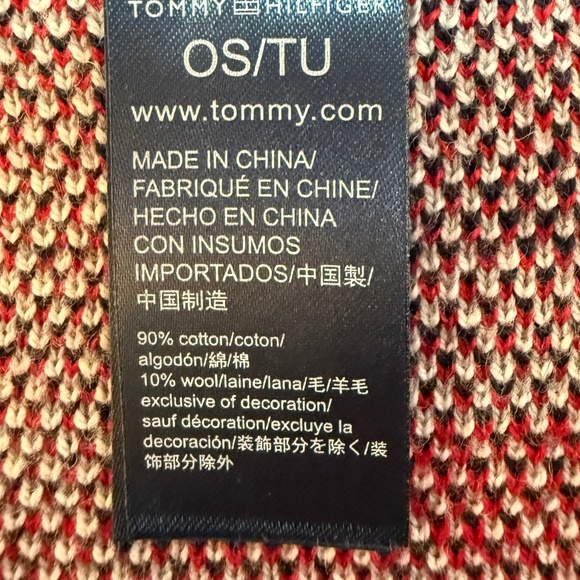 Tommy Hilfiger Plaid Scarf - Cotton/Wool Blend - 12" x 74" - Picture 11 of 11